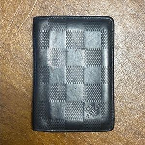 Louis Vuitton Mens Black Leather Wallet
